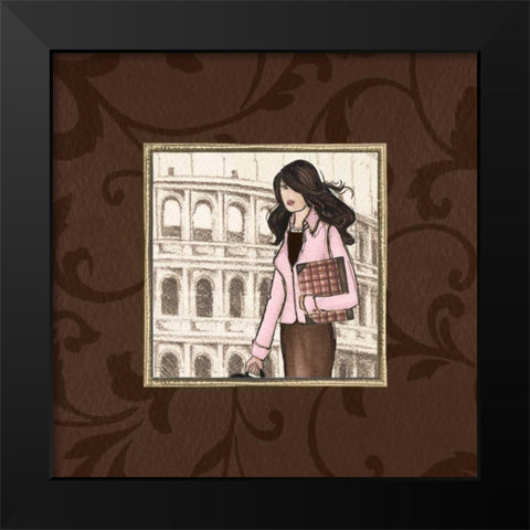 Roma in Pink Black Modern Wood Framed Art Print by Laliberte, Andrea