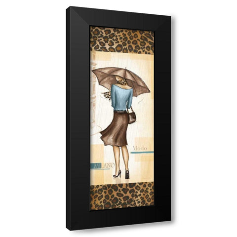 Milan Fashion Black Modern Wood Framed Art Print with Double Matting by Laliberte, Andrea