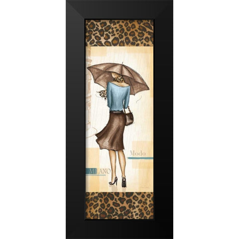 Milan Fashion Black Modern Wood Framed Art Print by Laliberte, Andrea