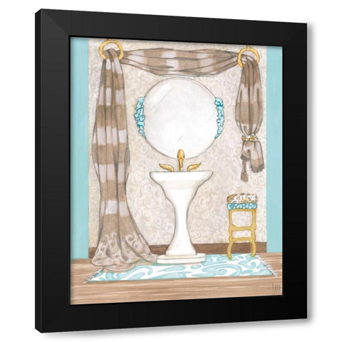 Bathroom Elegance II Black Modern Wood Framed Art Print by Laurencon