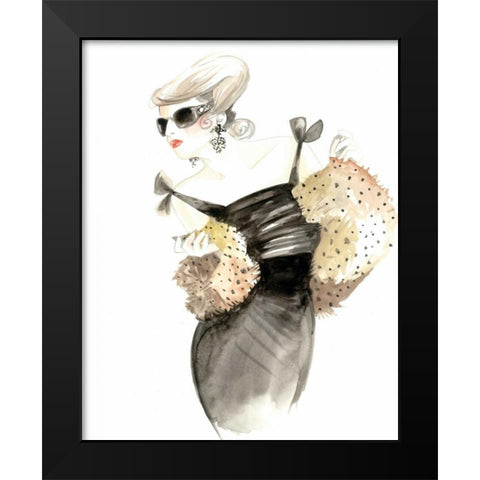 Runway Fashion III Black Modern Wood Framed Art Print by Laurencon