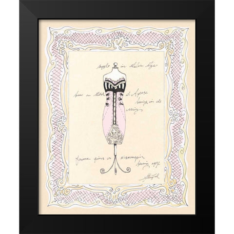 Dress Form II Black Modern Wood Framed Art Print by Leal, Steve