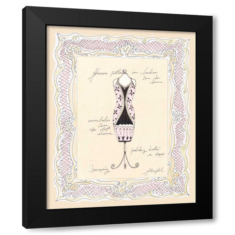Dress Form III Black Modern Wood Framed Art Print by Leal, Steve