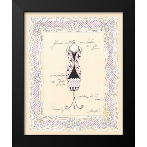 Dress Form III Black Modern Wood Framed Art Print by Leal, Steve