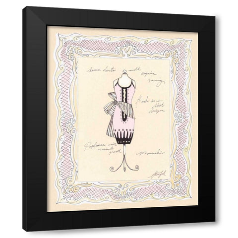 Dress Form IV Black Modern Wood Framed Art Print with Double Matting by Leal, Steve