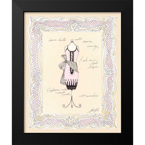 Dress Form IV Black Modern Wood Framed Art Print by Leal, Steve