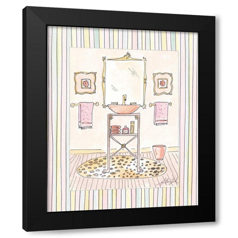 Powder Room III Black Modern Wood Framed Art Print by Leal, Steve