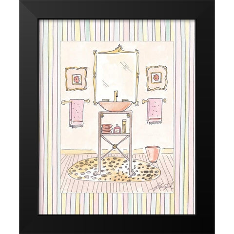 Powder Room III Black Modern Wood Framed Art Print by Leal, Steve