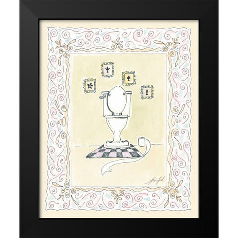 Toilette II Black Modern Wood Framed Art Print by Leal, Steve