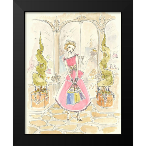 Boutique Shopping II Black Modern Wood Framed Art Print by Leal, Steve