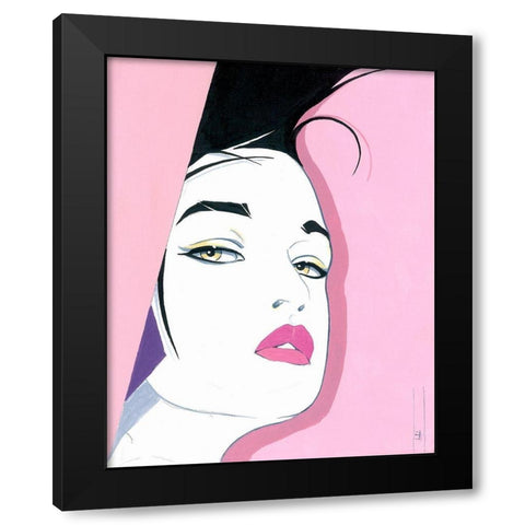 Diane Black Modern Wood Framed Art Print with Double Matting by Leal, Steve