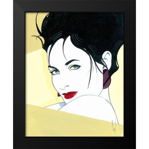 Carmen Black Modern Wood Framed Art Print by Leal, Steve