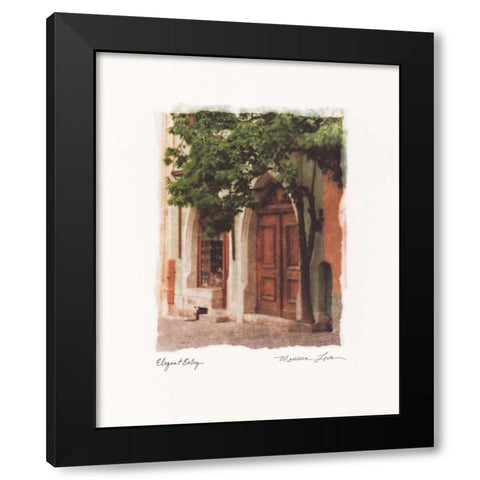 Elegant Entry Black Modern Wood Framed Art Print by Love, Maureen