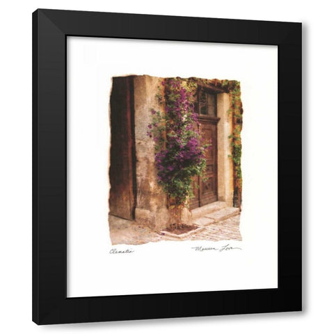 Clematis Black Modern Wood Framed Art Print with Double Matting by Love, Maureen