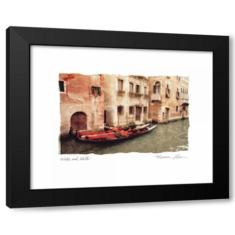 Water and Walls Black Modern Wood Framed Art Print by Love, Maureen