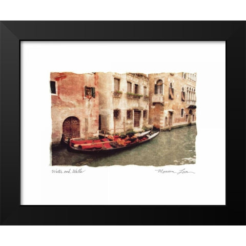 Water and Walls Black Modern Wood Framed Art Print by Love, Maureen