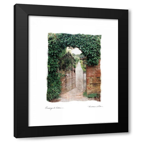 Passage to Eden Black Modern Wood Framed Art Print by Love, Maureen