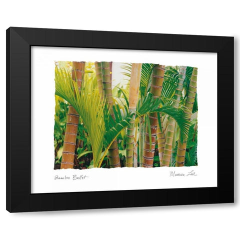 Bamboo Ballet Black Modern Wood Framed Art Print with Double Matting by Love, Maureen