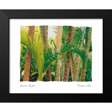 Bamboo Ballet Black Modern Wood Framed Art Print by Love, Maureen