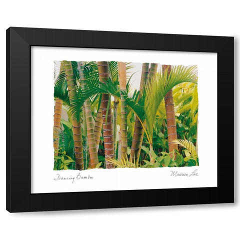 Dancing Bamboo Black Modern Wood Framed Art Print by Love, Maureen