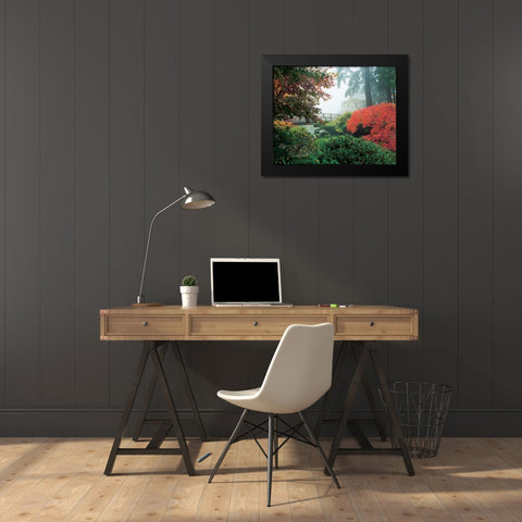 Japanese Garden II Black Modern Wood Framed Art Print by Love, Maureen