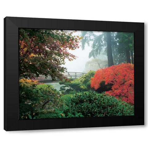 Japanese Garden II Black Modern Wood Framed Art Print by Love, Maureen