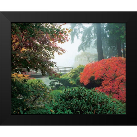 Japanese Garden II Black Modern Wood Framed Art Print by Love, Maureen