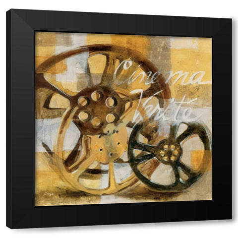 Film Festival I Black Modern Wood Framed Art Print by Linza, Loretta