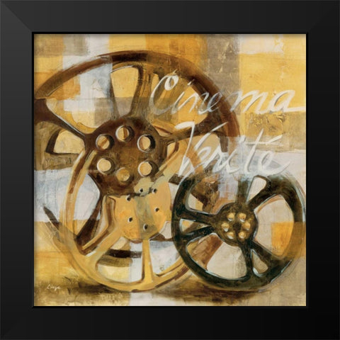 Film Festival I Black Modern Wood Framed Art Print by Linza, Loretta