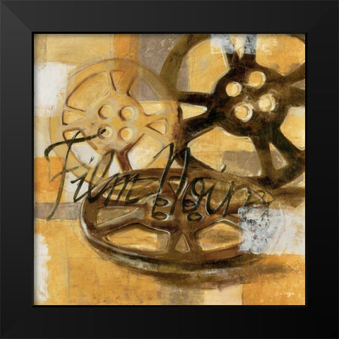Film Festival II Black Modern Wood Framed Art Print by Linza, Loretta