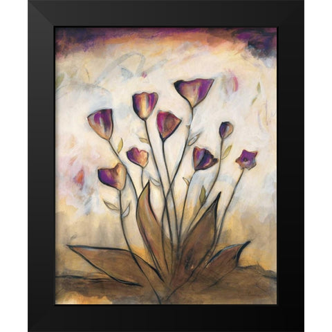Poppy Garden II Black Modern Wood Framed Art Print by Marque, Lucia