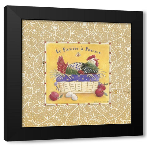 Le Panier a Pomme Black Modern Wood Framed Art Print with Double Matting by McCollum, Sudi