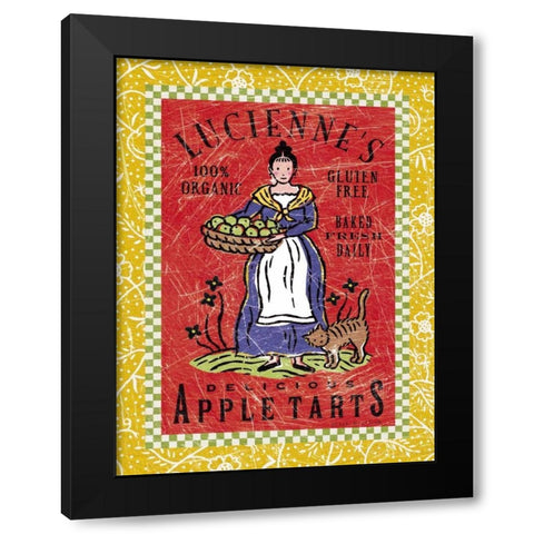 Luciennes Apple Tarts Black Modern Wood Framed Art Print with Double Matting by McCollum, Sudi