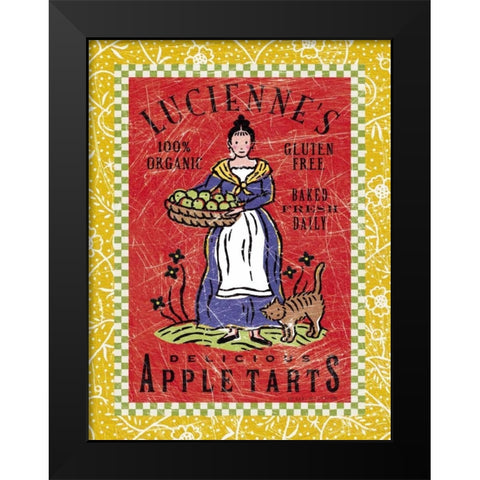 Luciennes Apple Tarts Black Modern Wood Framed Art Print by McCollum, Sudi
