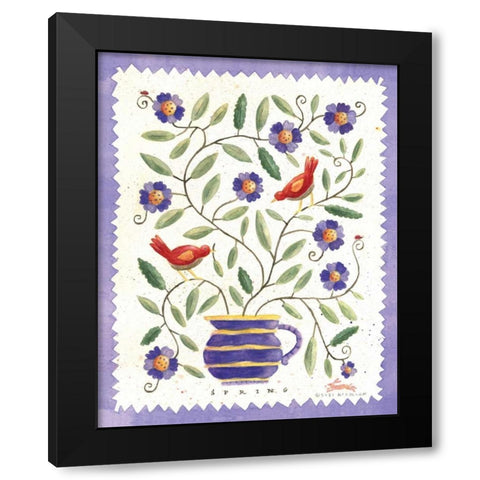 Four Seasons II Black Modern Wood Framed Art Print by McCollum, Sudi