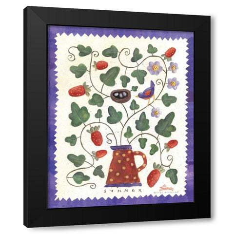 Four Seasons III Black Modern Wood Framed Art Print with Double Matting by McCollum, Sudi