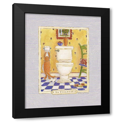 Kitty Toilette Black Modern Wood Framed Art Print with Double Matting by McCollum, Sudi