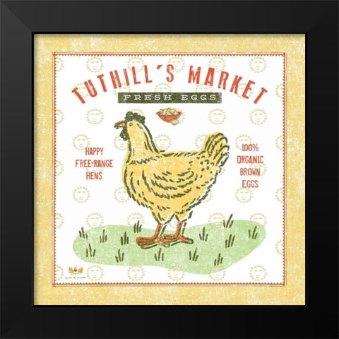 Tuthill Chicken Black Modern Wood Framed Art Print by McCollum, Sudi