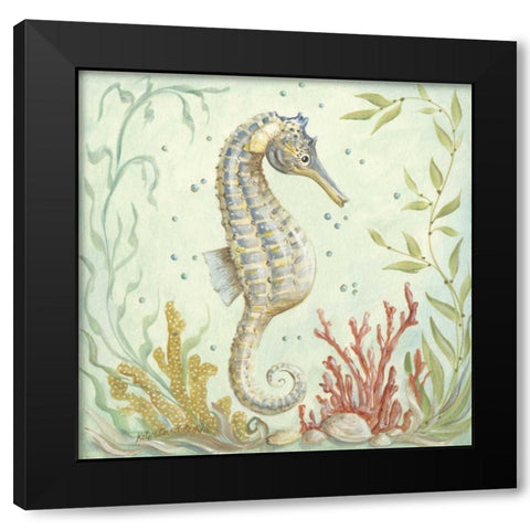Seahorse II Black Modern Wood Framed Art Print with Double Matting by McRostie, Kate