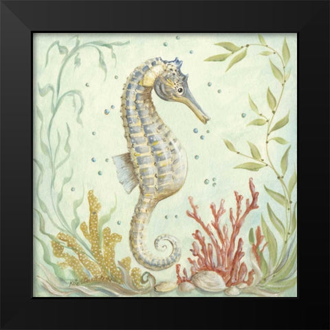 Seahorse II Black Modern Wood Framed Art Print by McRostie, Kate