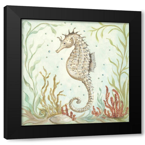 Seahorse III Black Modern Wood Framed Art Print with Double Matting by McRostie, Kate