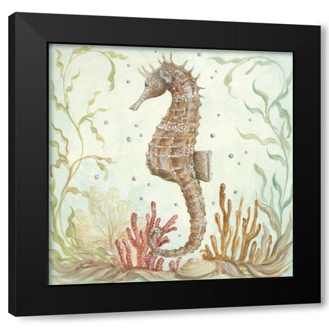 Seahorse IV Black Modern Wood Framed Art Print with Double Matting by McRostie, Kate
