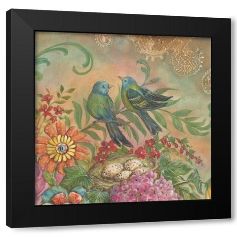 Splendid Botanical II Black Modern Wood Framed Art Print with Double Matting by McRostie, Kate