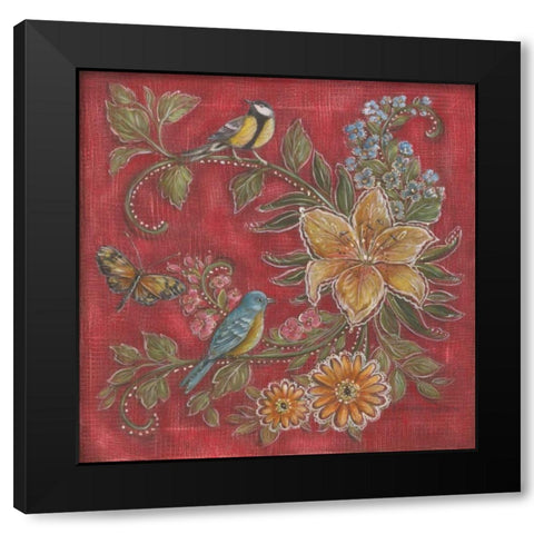 Garden Menagerie I Black Modern Wood Framed Art Print with Double Matting by McRostie, Kate