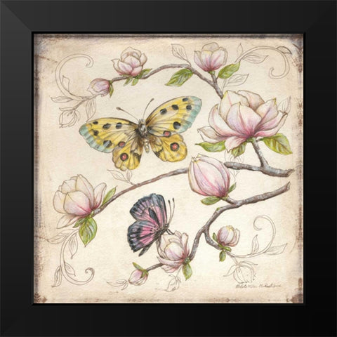 Le Jardin Butterfly IV Black Modern Wood Framed Art Print by McRostie, Kate
