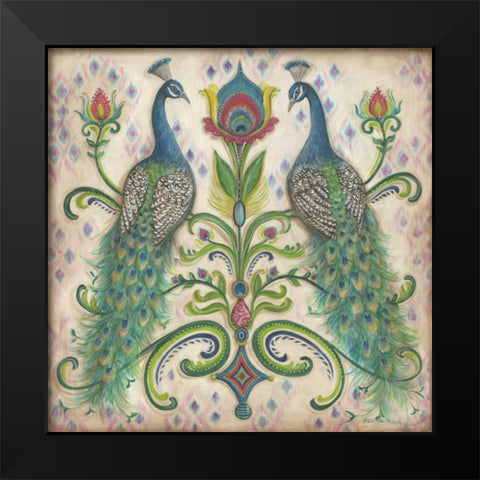 Feathered Splendor II Black Modern Wood Framed Art Print by McRostie, Kate