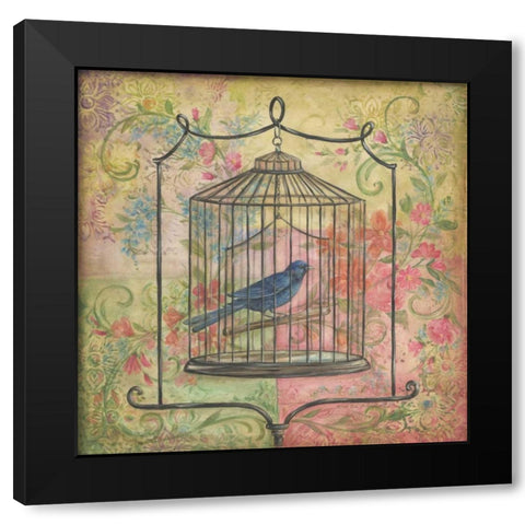 La Boheme Bird I Black Modern Wood Framed Art Print by McRostie, Kate