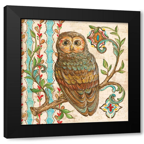 Treetop Owl II Black Modern Wood Framed Art Print by McRostie, Kate