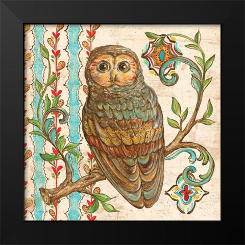 Treetop Owl II Black Modern Wood Framed Art Print by McRostie, Kate