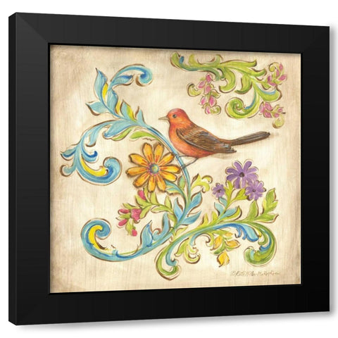 Madisons Garden I Black Modern Wood Framed Art Print with Double Matting by McRostie, Kate